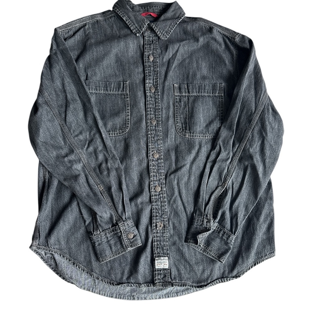 Levi's Black Casual Button Down Shirt with Long Sleeves size L